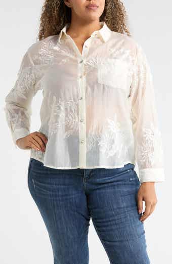 Embroidered Button-Up Shirt