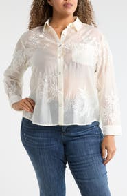 Forgotten Grace Embroidered Button-Up Shirt