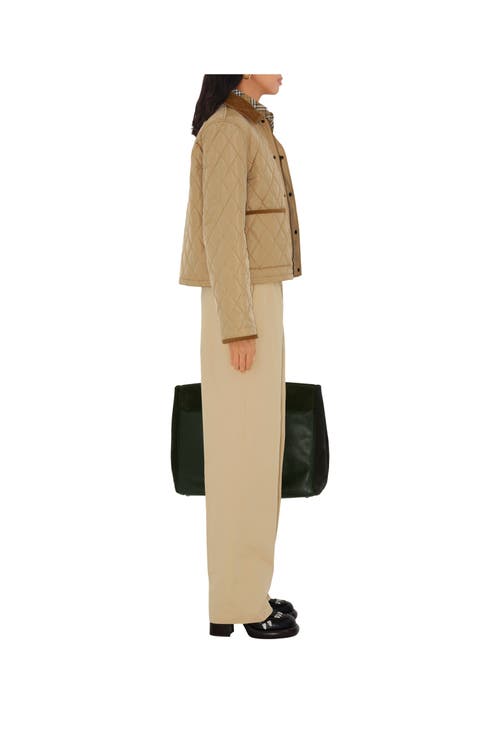 Burberry Cotton Tailored Trousers In Cracker