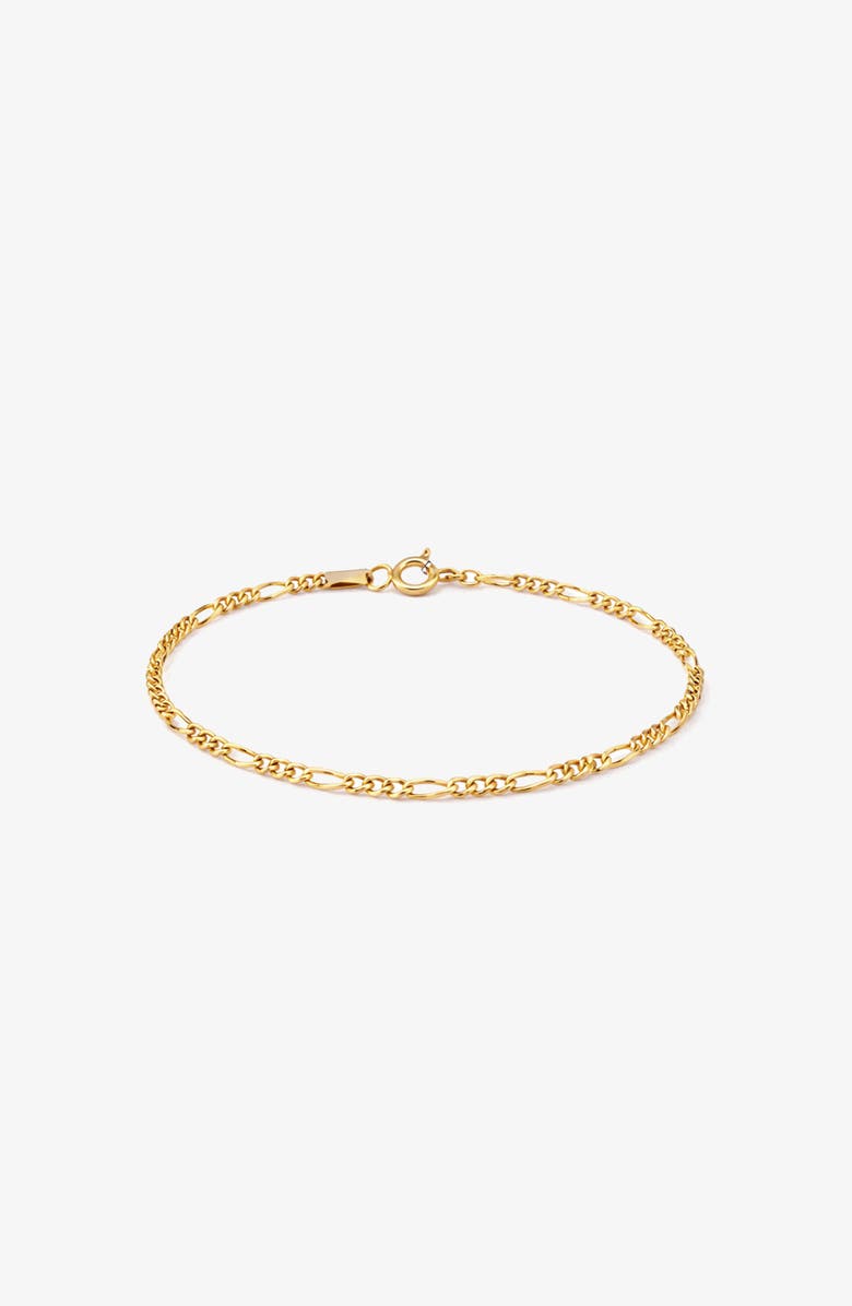 YOJ Slim Figaro Bracelet in Gold, Alternate, color, Gold