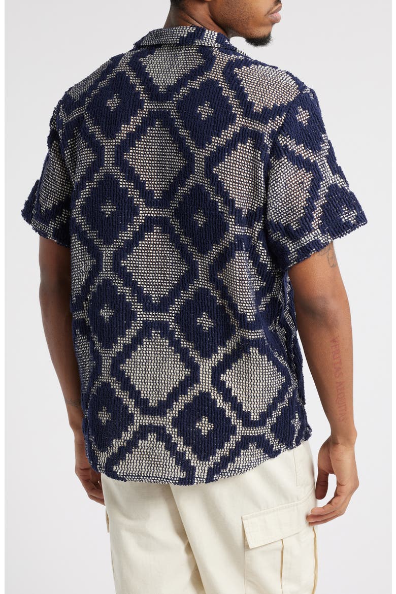 Trastevere Cuba Crochet Camp Shirt, Alternate, color, MULI