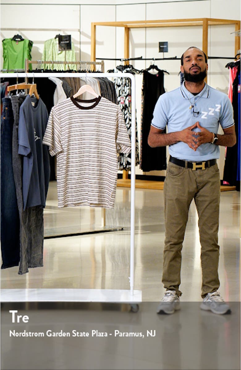 Wordmark Stripe Cotton T-Shirt, sales video thumbnail