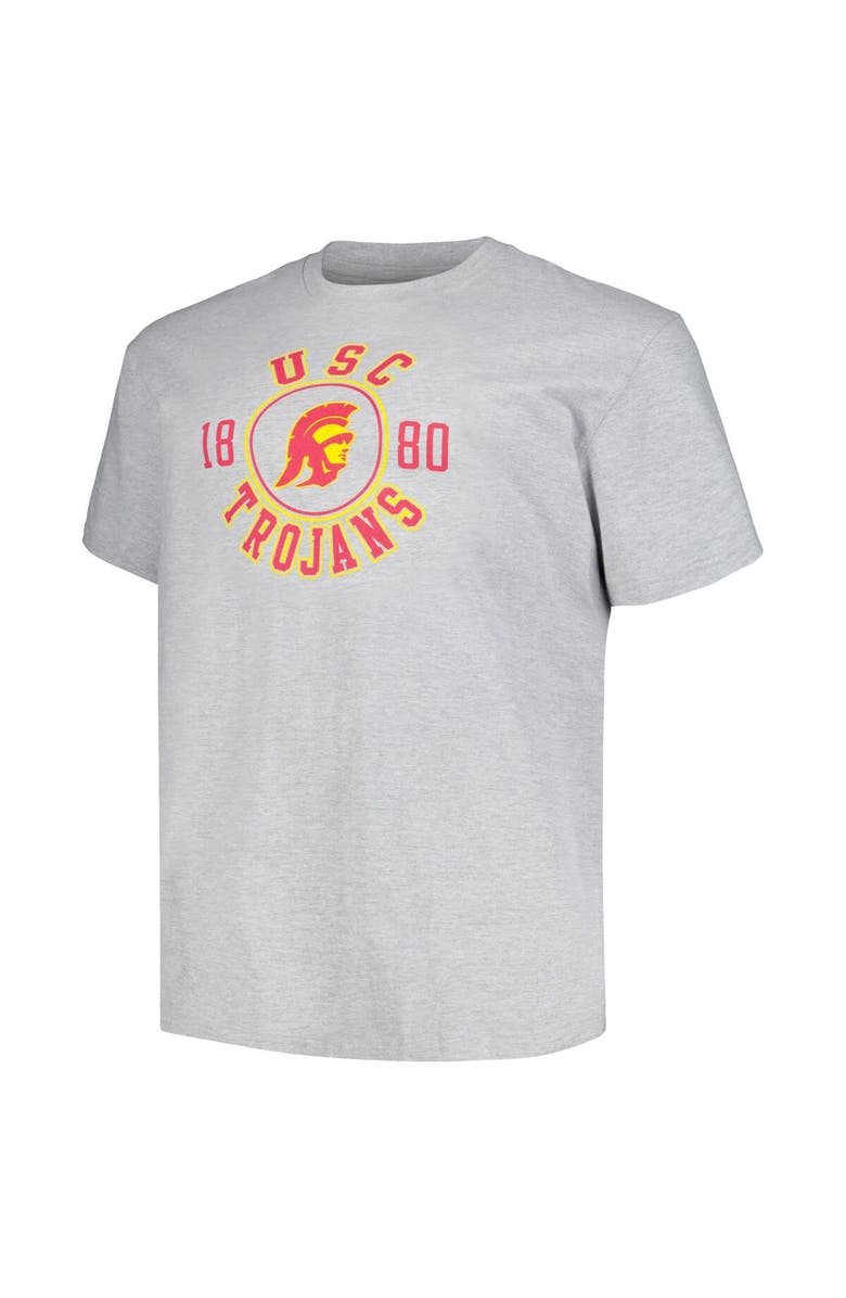 Champion Men's Champion Heather Gray USC Trojans Big & Tall Circle Logo T-Shirt, Alternate, color, 