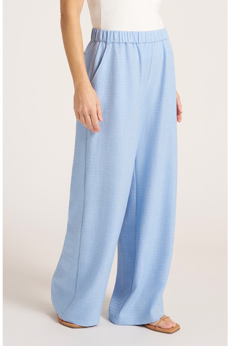 Sadie Wide Leg Pull-On Pants, Alternate, color, CHAMBRAY