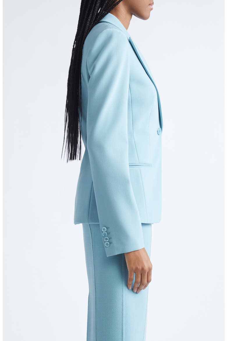 Peak Lapel Wool Blend Blazer, Alternate, color, SEAGLASS