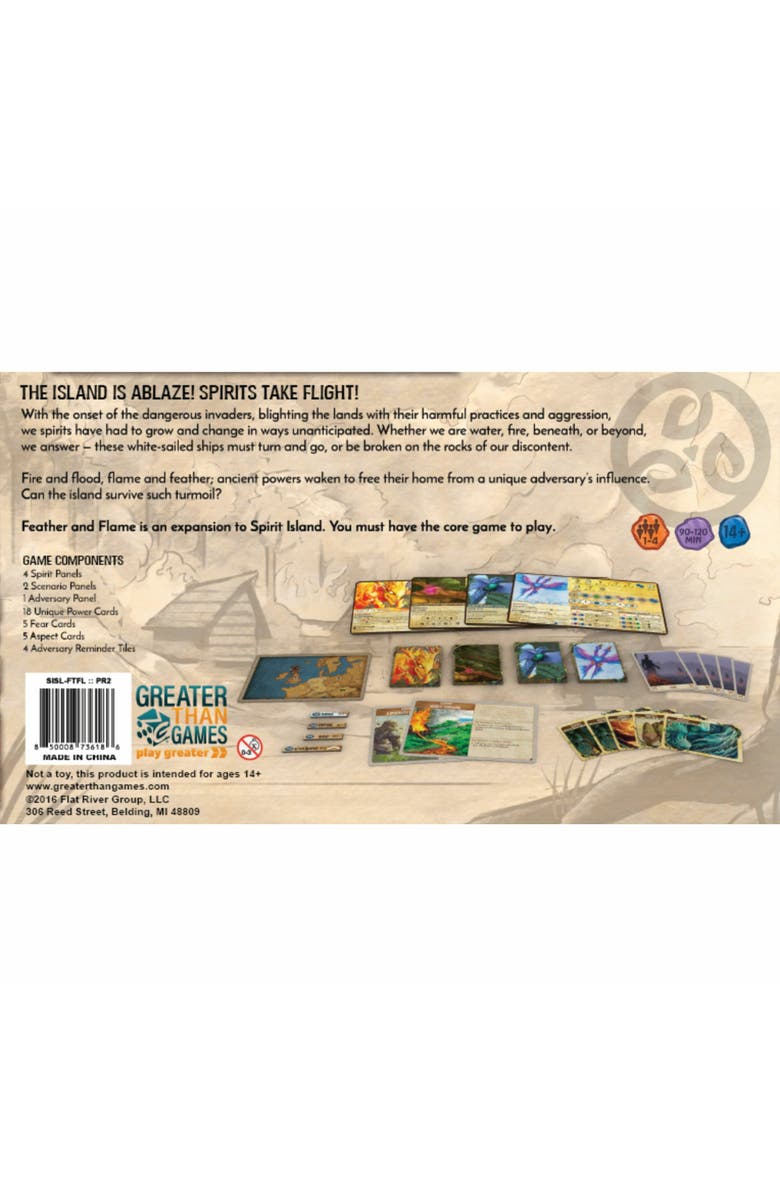 Greater Than Games Spirit Island Feather
Flame Cooperative Strategy Board Game Expansion, Alternate, color, Multicolored