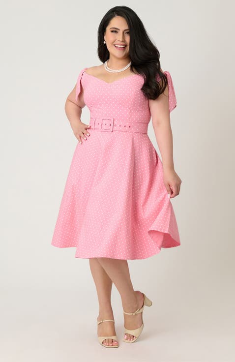 formal swing dresses plus size Belted for Women wedding guest semi formal plus size cocktail dresses