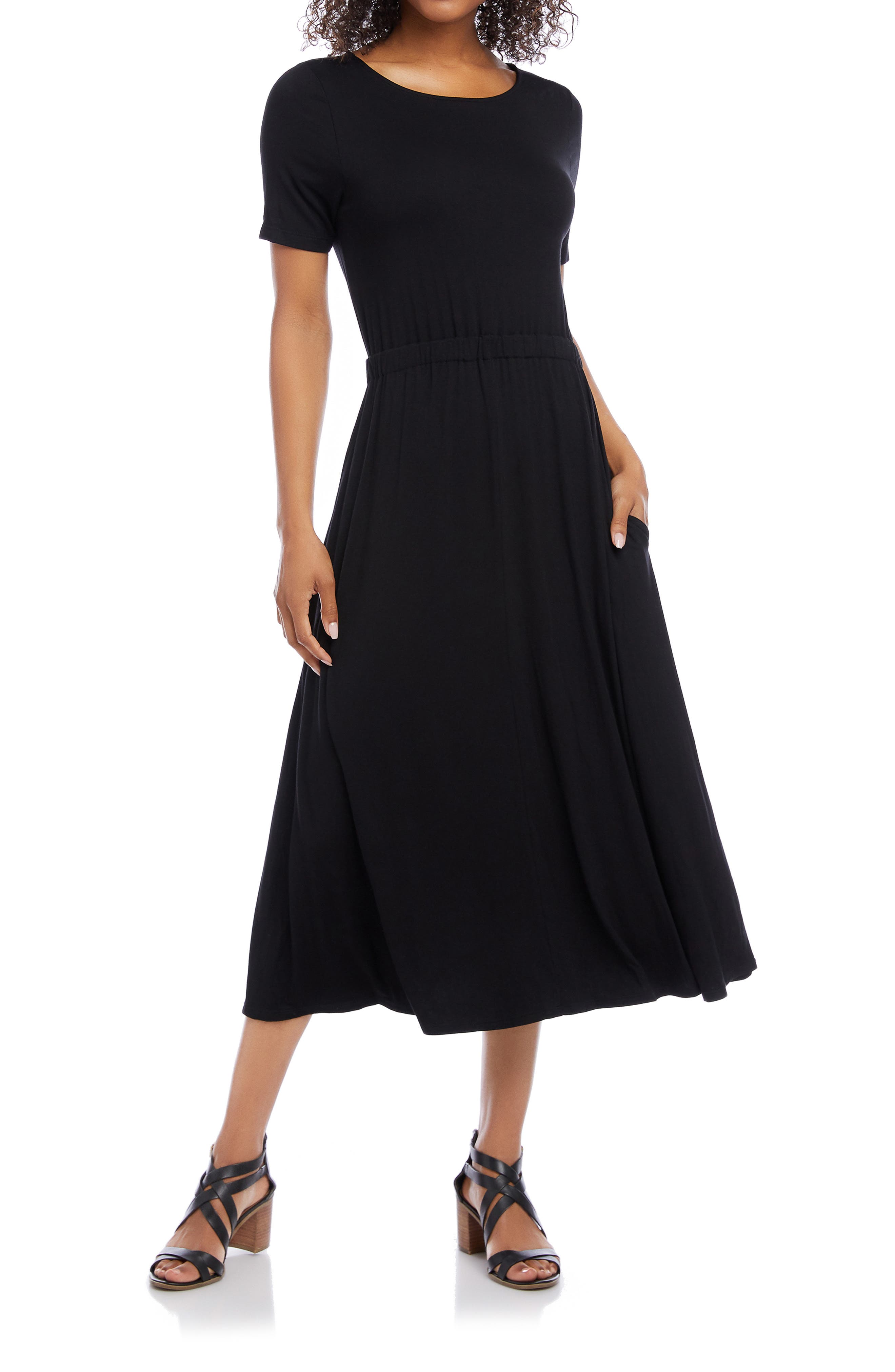Karen Kane Brigitte Strolling Midi Dress Black Size XS main image 1
