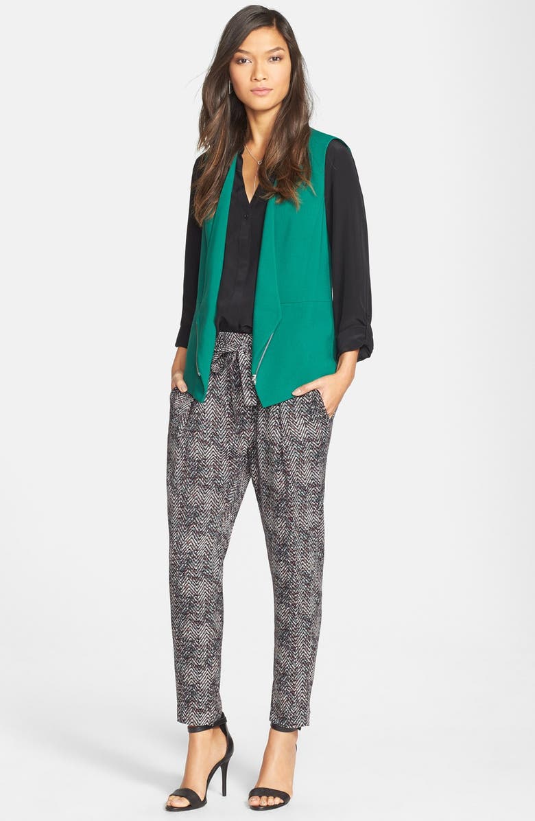 Trouvé Collarless Silk Blouse, Alternate, color,