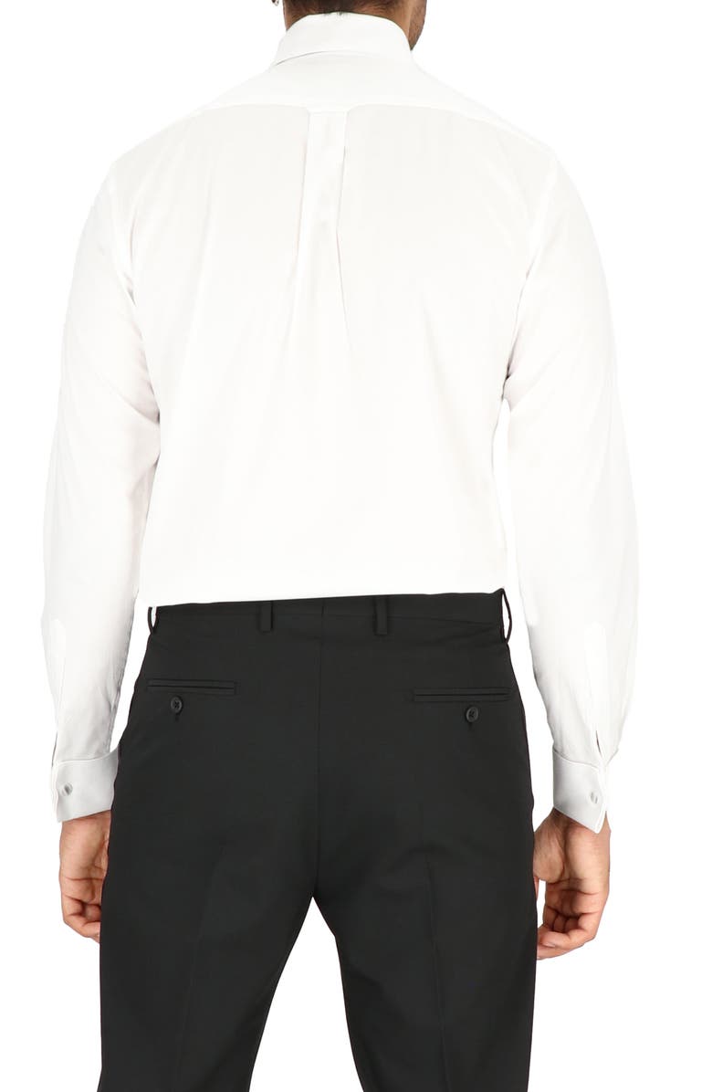 Scotch & Soda Modern Fit Tuxedo Shirt, Alternate, color, White