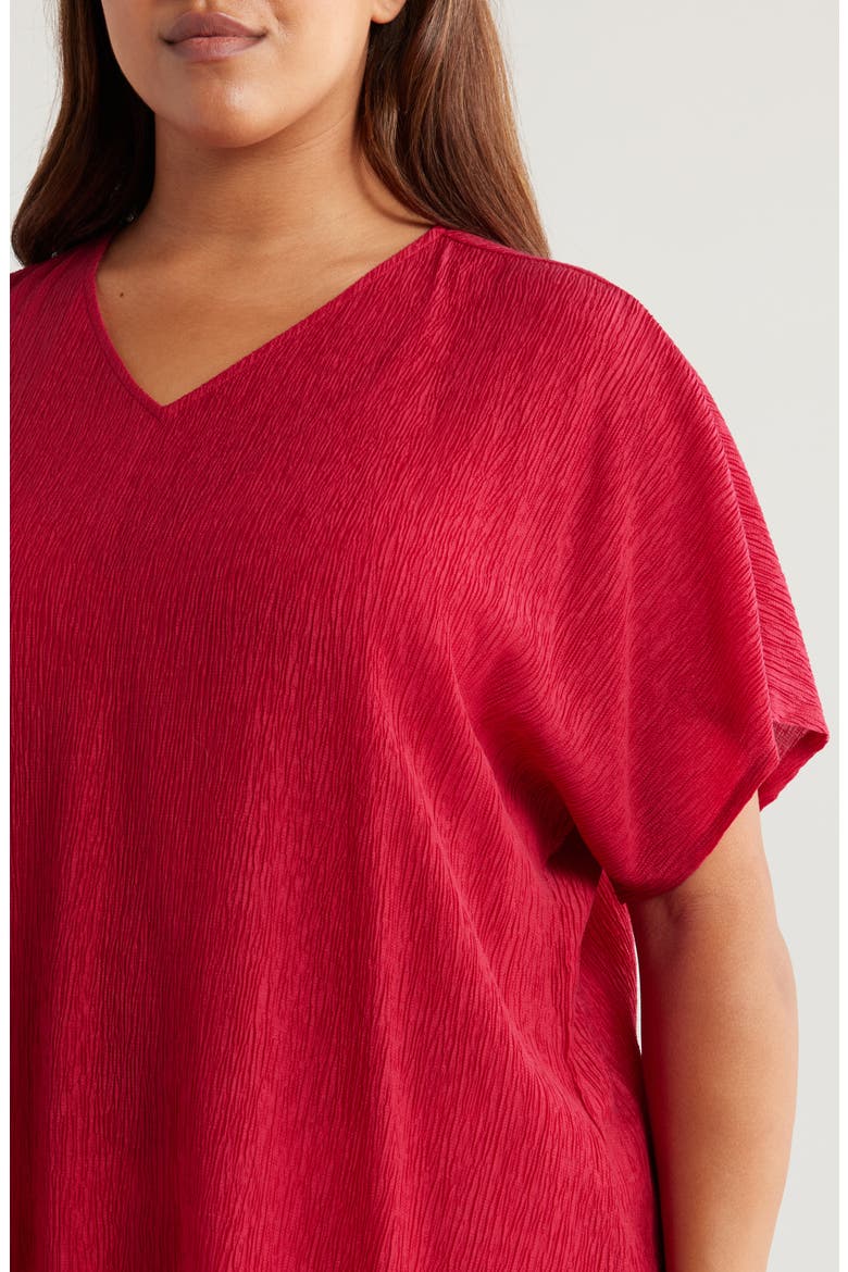 V-Neck Tunic Top, Alternate, color, AZALEA