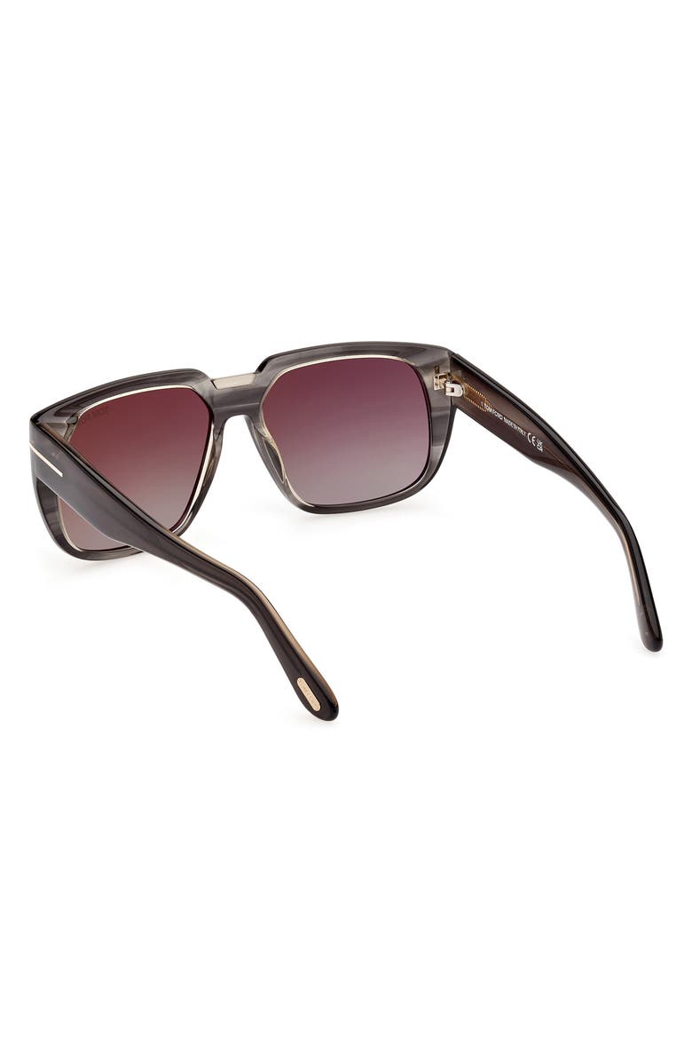 TOM FORD 56mm Square Sunglasses, Alternate, color,