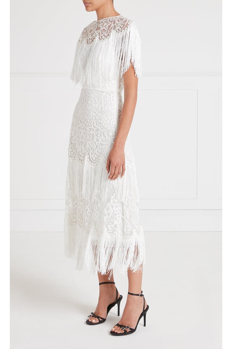 Cordelle Tassel Dress, Alternate, color, White
