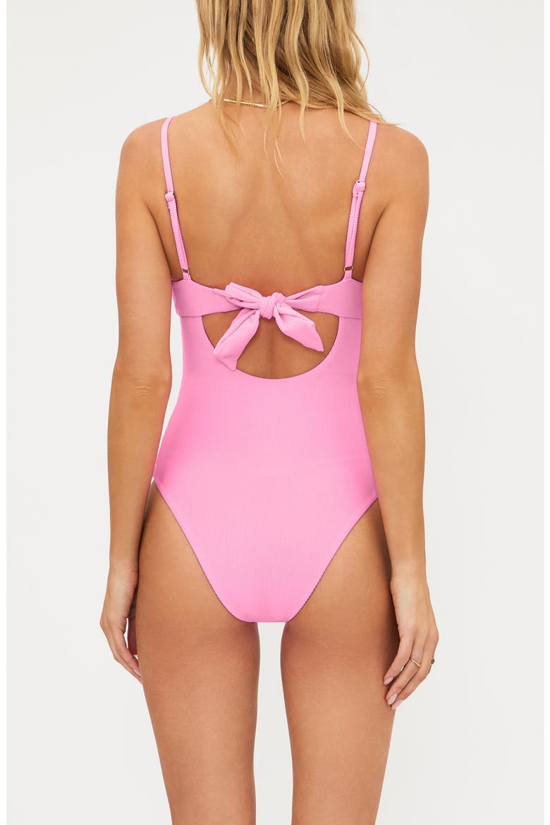 Lindy Cutout One-Piece Swimsuit, Alternate, color, PEAK PINK