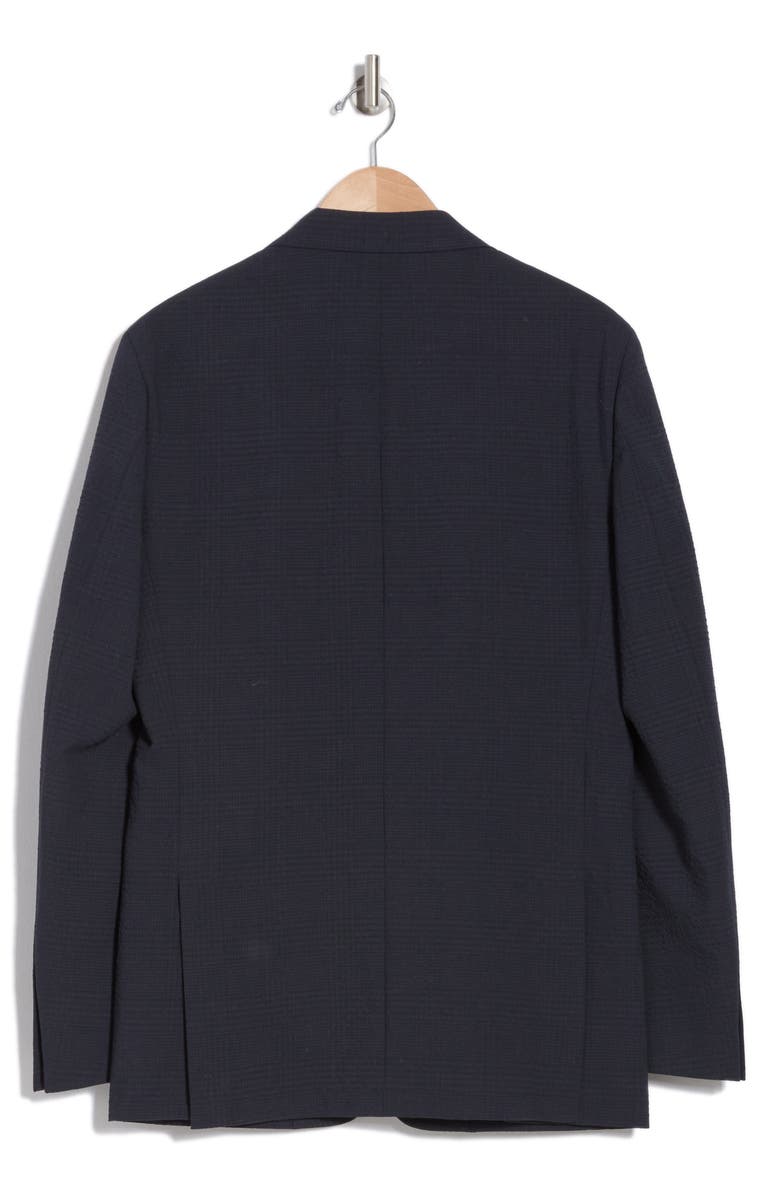 Calvin Klein Seersucker Plaid Sport Coat, Alternate, color, Navy