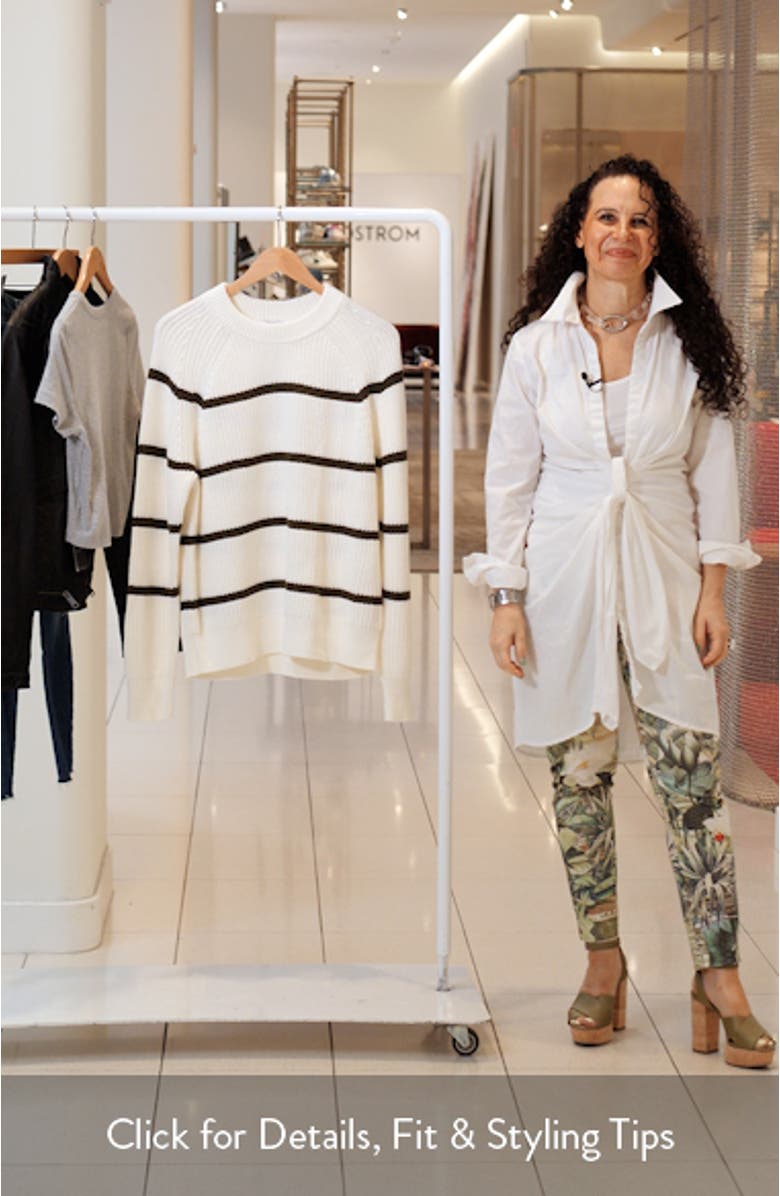 Edie Stripe Cotton Sweater, sales video thumbnail