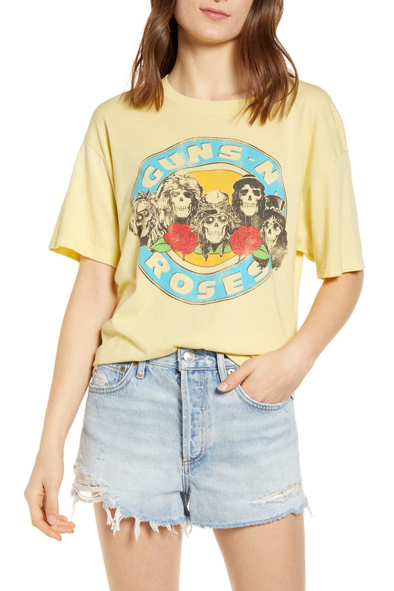 Guns N' Roses Welcome to the Jungle Graphic Tee, Main, color, LEMON
