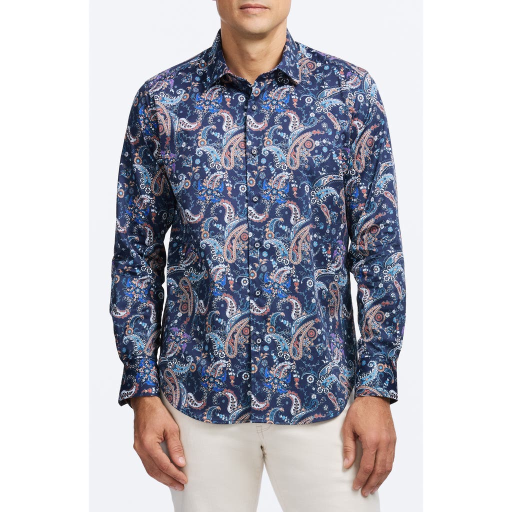 Robert Graham Chandler Floral & Paisley Stretch Cotton Button-up Shirt In Multi
