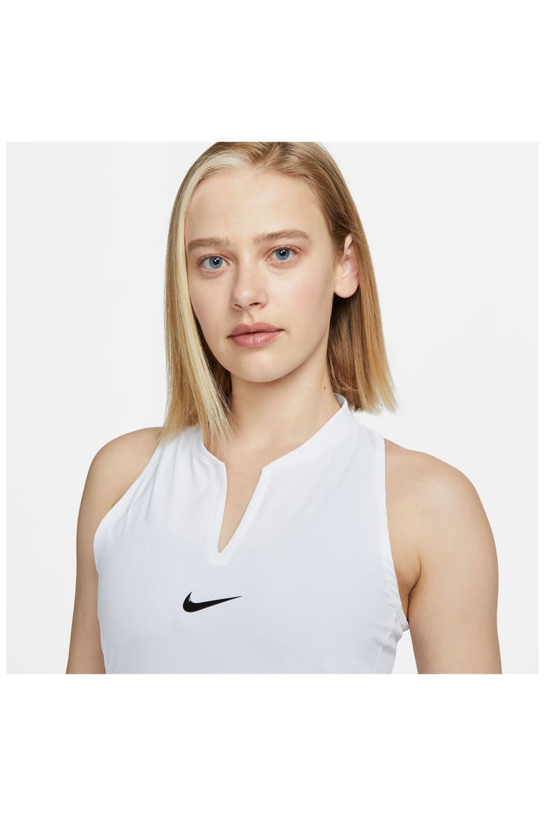 Club Dri-FIT Racerback Dress, Alternate, color, WHITE/ BLACK