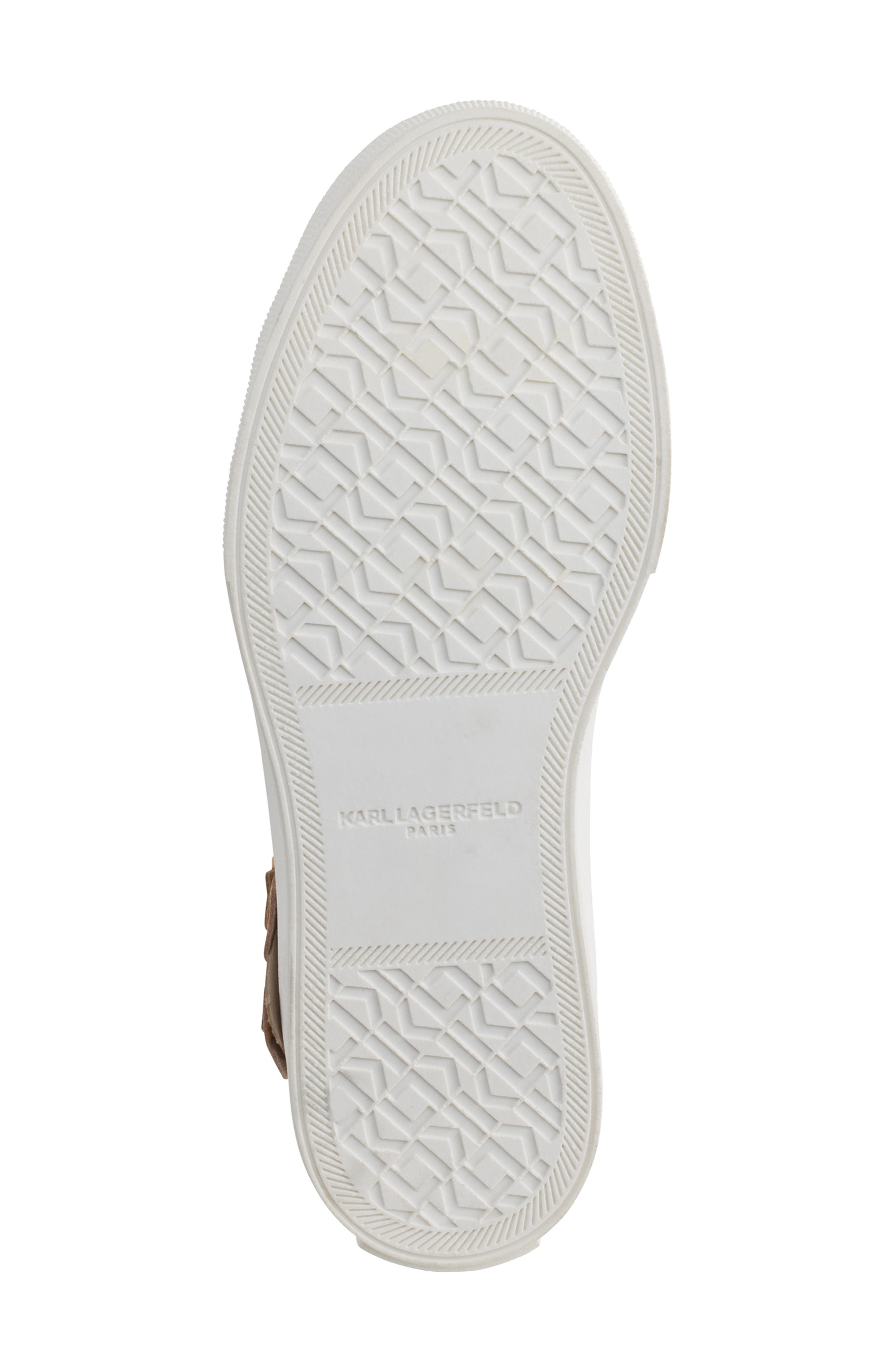 KARL LAGERFELD PARIS Georgia Sneaker, Alternate, color, Bright White/ Gold