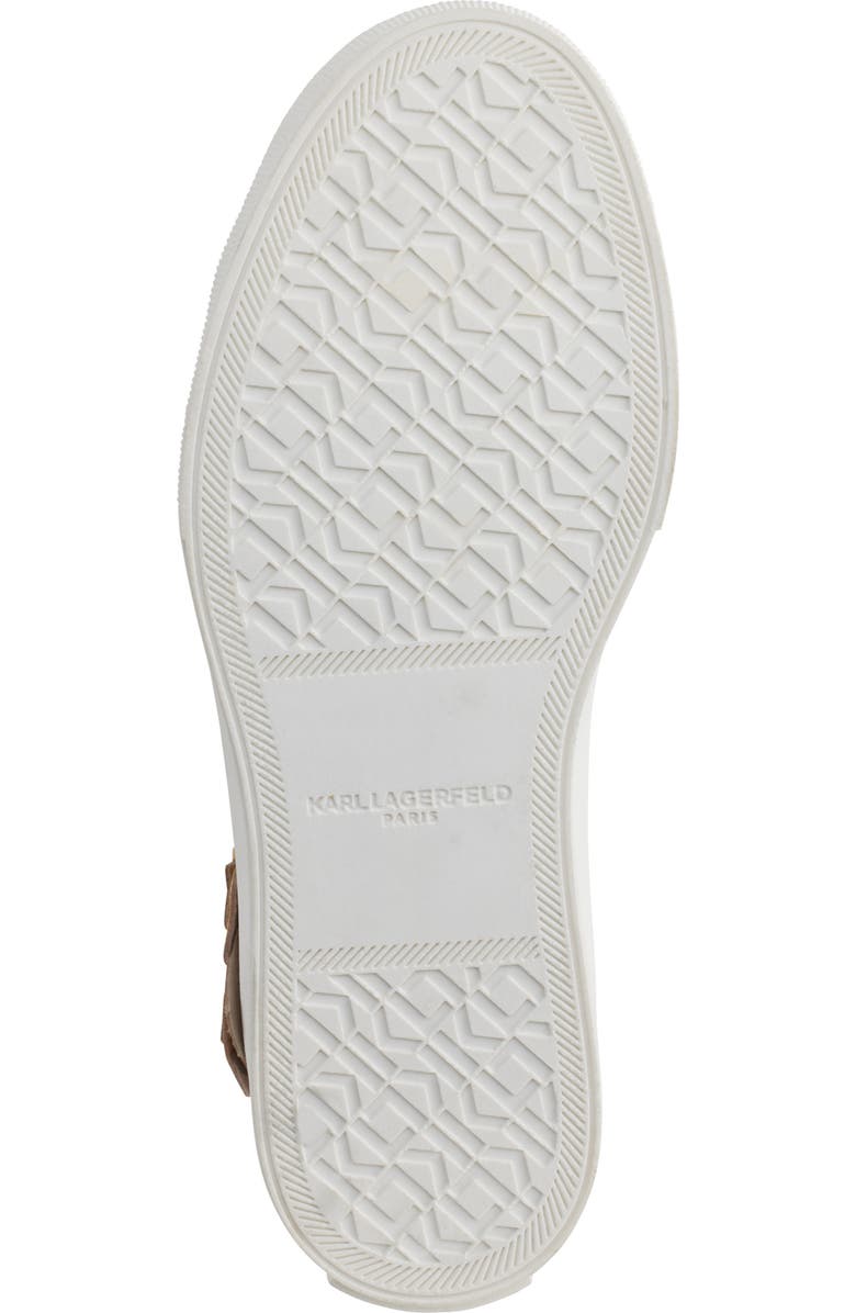 KARL LAGERFELD PARIS Georgia Sneaker, Alternate, color, Bright White/ Gold