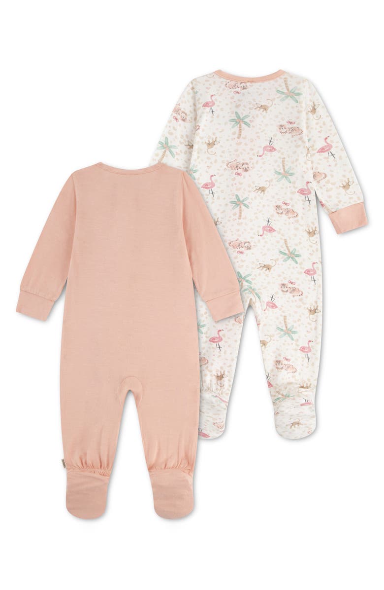 Huggies 2-Pack Stretch Viscose Footies, Alternate, color, Coral Pink