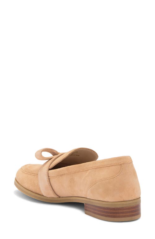 Stuart Weitzman Emma Bow Loafer In Golden Beige