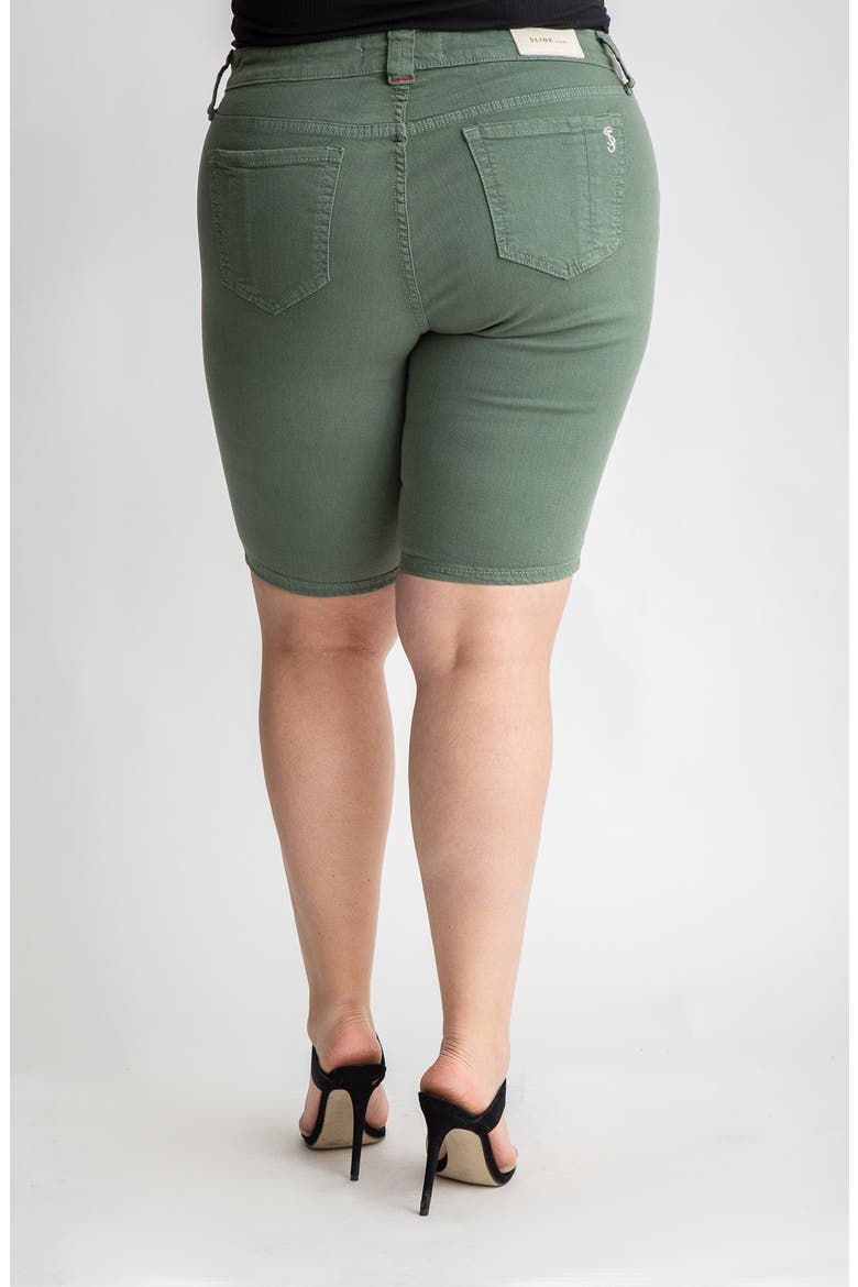 Denim Bermuda Shorts, Alternate, color, MYRTLE