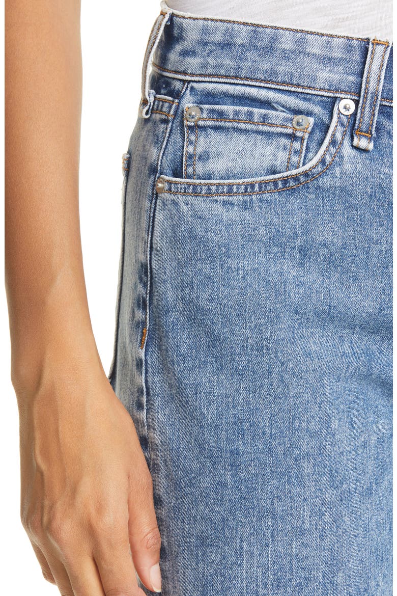 Nina High Waist Raw Hem Ankle Cigarette Jeans, Alternate, color, CALYPSO