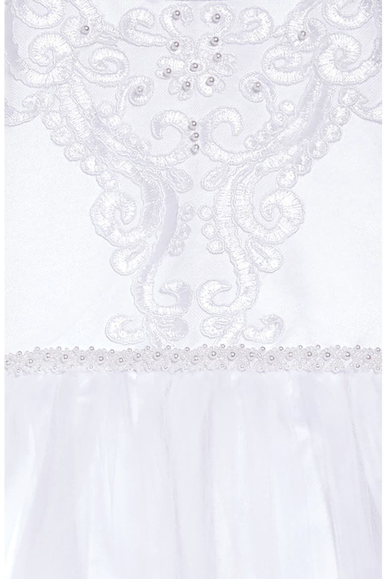 Iris & Ivy Embroidered Sleeveless Tulle Dress, Alternate, color, WHITE