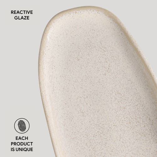 Porto Brasil Shallow Organic Oval Platter Large Set Of 4 In Brown