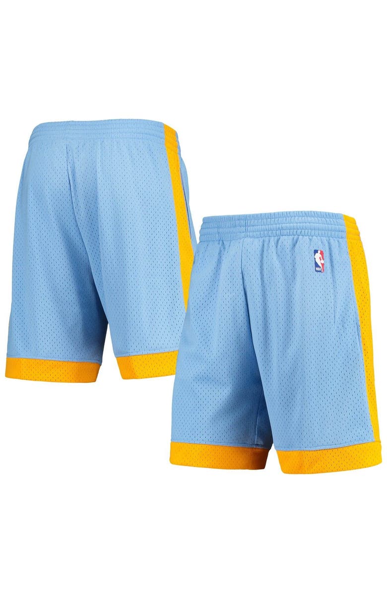 Mitchell & Ness Men's Mitchell & Ness Blue Los Angeles Lakers Hardwood Classics 2001/02 Swingman Shorts, Alternate, color, 