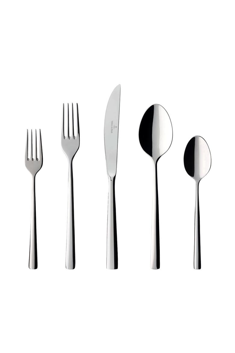 Piemont 40-Piece Flatware Set, Alternate, color, silver/platinum