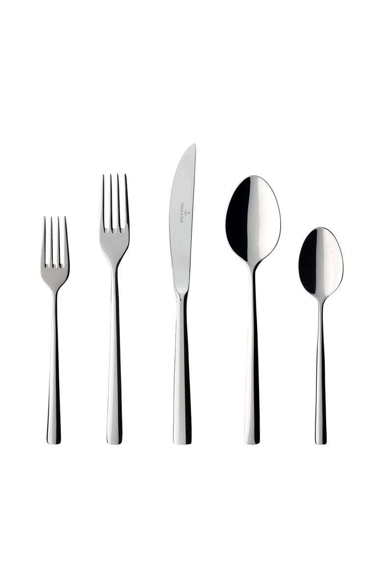 Villeroy & Boch Piemont 40-Piece Flatware Set, Alternate, color, Silver/Platinum