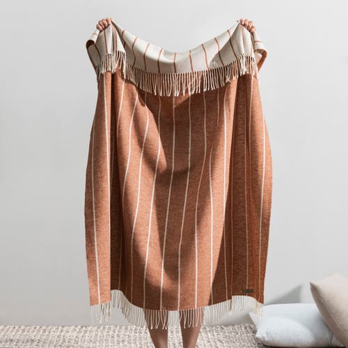 Lands Downunder Fiji Stripe Throw In Brown
