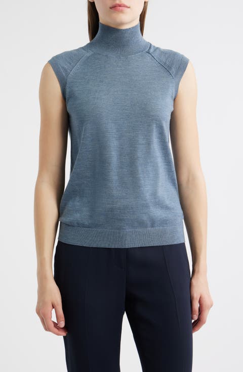 Fipini Turtleneck Sleeveless Virgin Wool Sweater