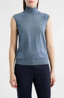 BOSS Fipini Turtleneck Sleeveless Virgin Wool Sweater