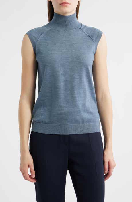 BOSS Fipini Turtleneck Sleeveless Virgin Wool Sweater