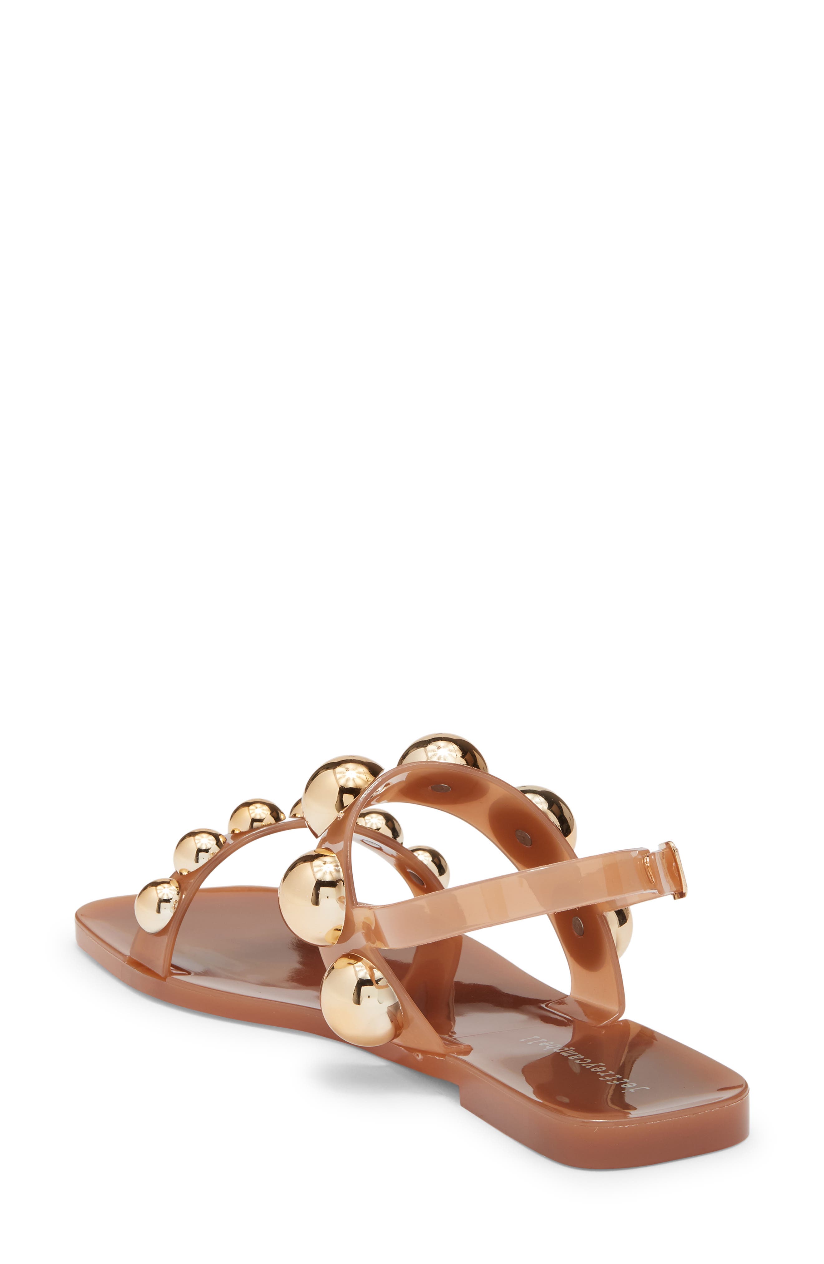 Gum-Drop Jelly Sandal, Alternate, color, CARAMEL GOLD