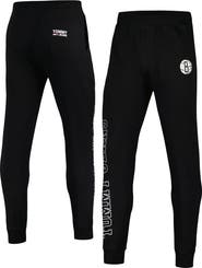 TOMMY JEANS Men's Tommy Jeans Black Brooklyn Nets Carl Bi-Blend Fleece Jogger Pants