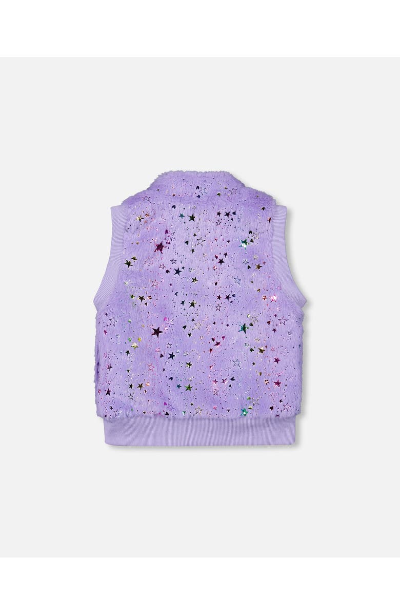 Deux par Deux Faux Fur Zipped Vest, Alternate, color,