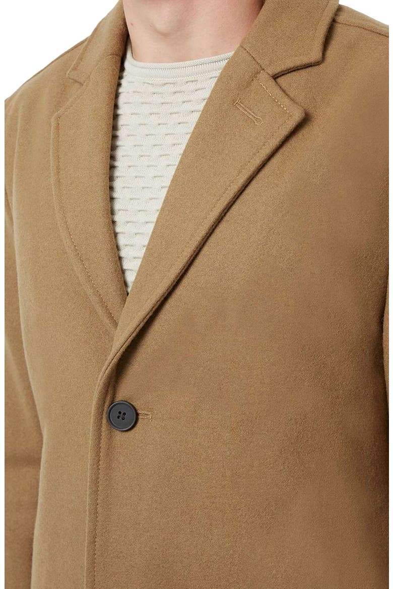 Wool Blend Overcoat, Alternate, color, BROWN