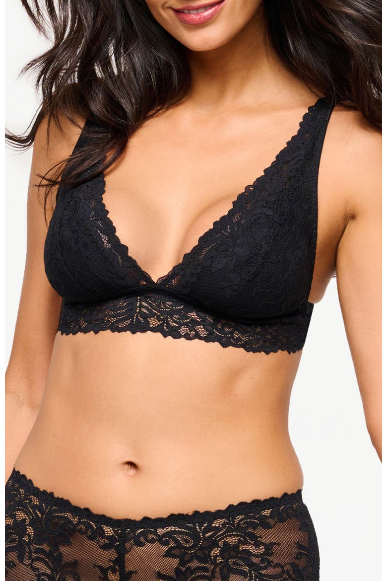 Carmela Plunge Bralette, Main, color, Black