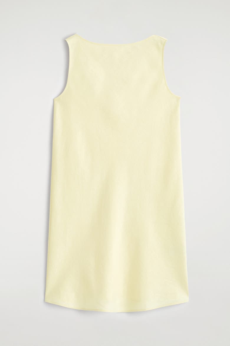 Tailored Linen Mini Dress, Alternate, color, BUTTER YELLOW