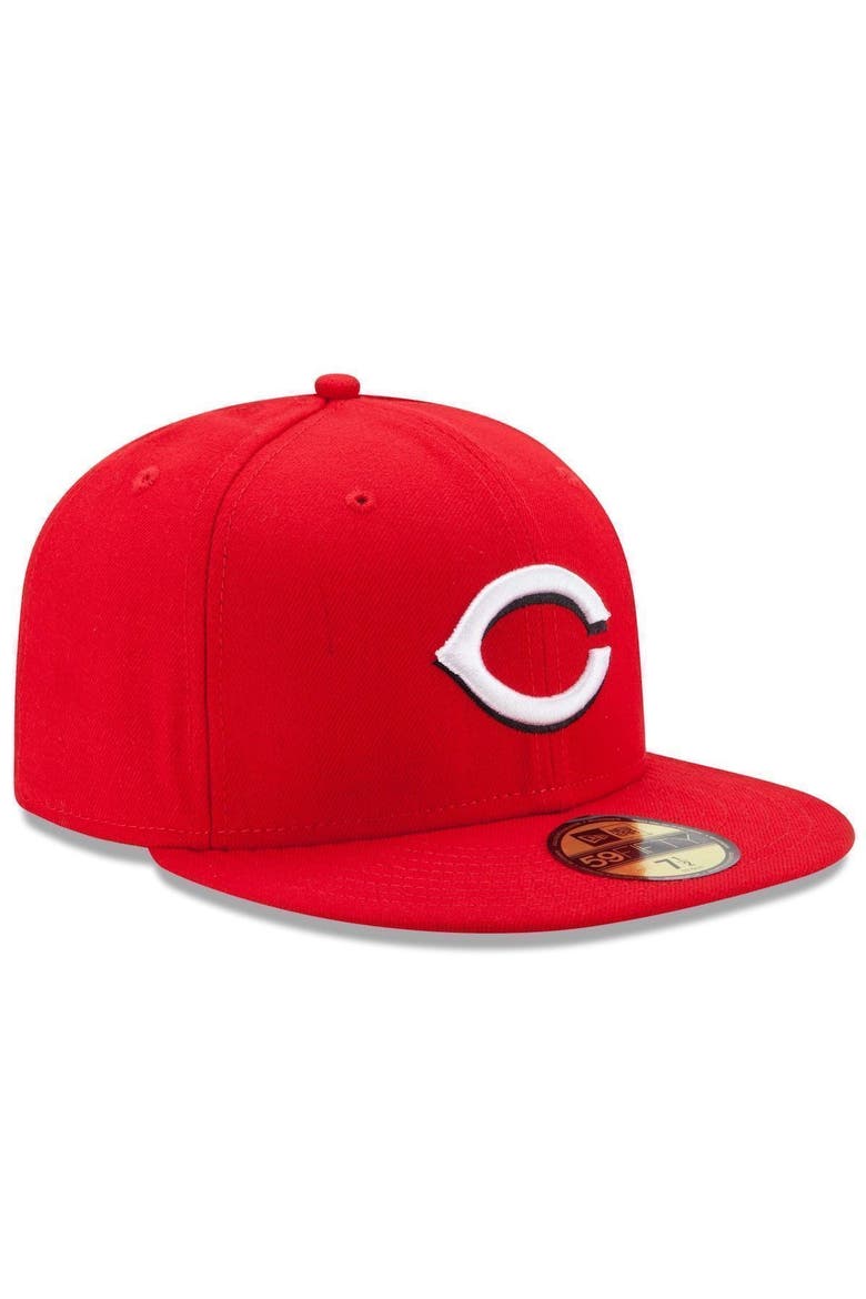 Men's New Era Red Cincinnati Reds Home Authentic Collection On-Field 59FIFTY Fitted Hat, Alternate, color, RED