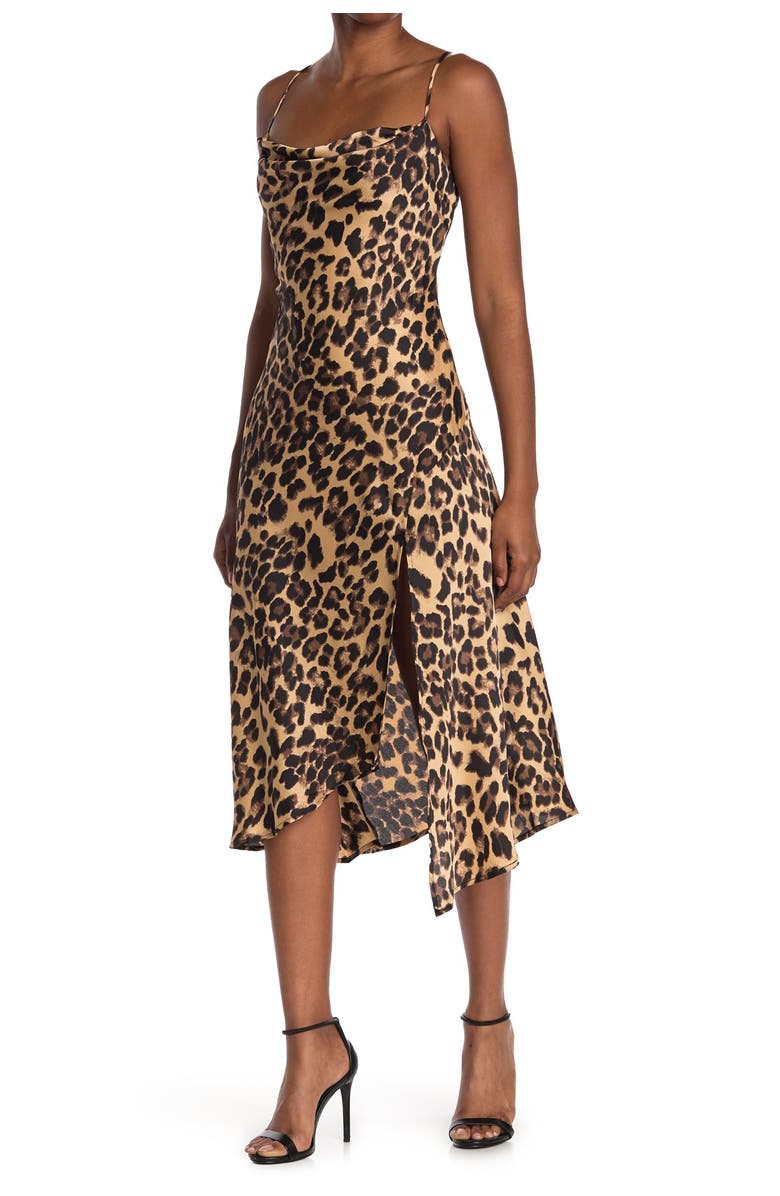 ASTR the Label Cowl Neck Midi Dress, Main, color, 