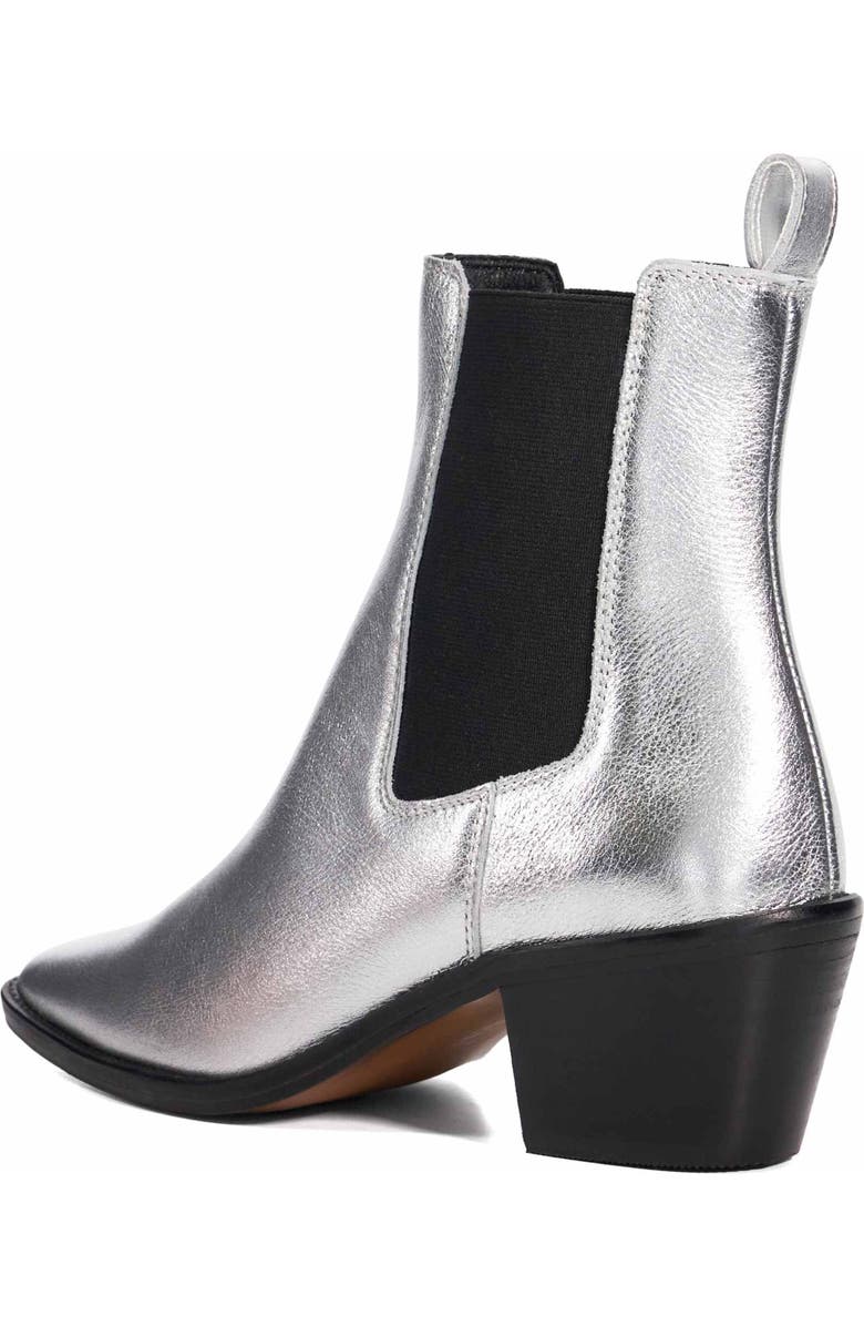 Dune London Pexas Chelsea Boot, Alternate, color, Silver-Leather