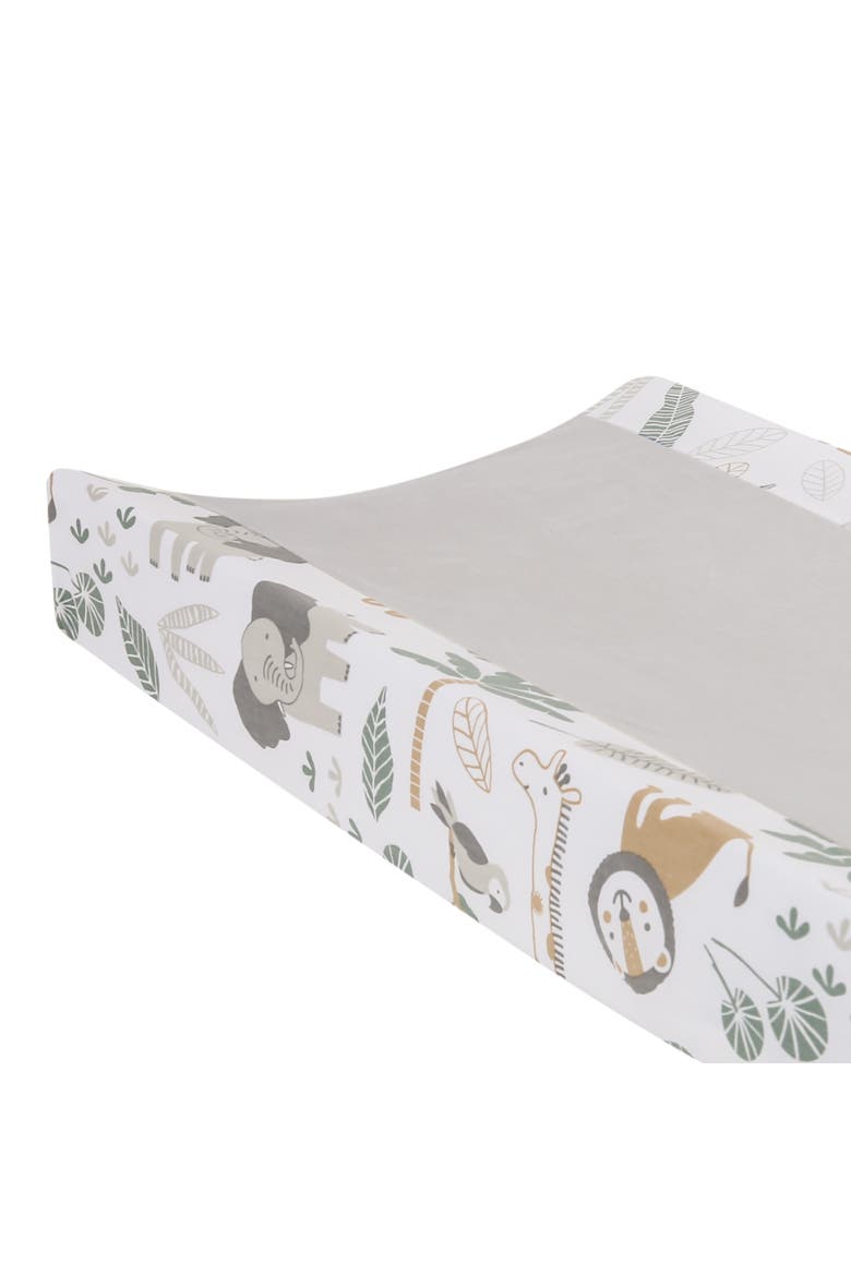 Jungle Friends Soft, Warm & Cozy Safari Changing Pad Cover, Alternate, color, Gray