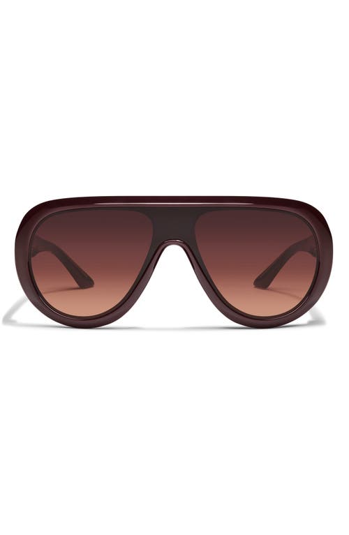 Quay Set List 134mm Aviator Sunglasses In Brown