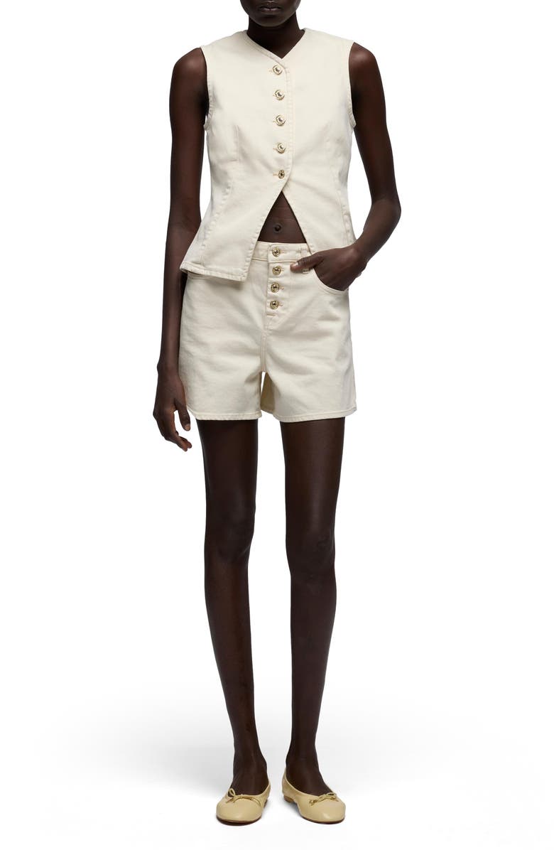 7 For All Mankind Kori Denim Shorts, Alternate, color, Moondust